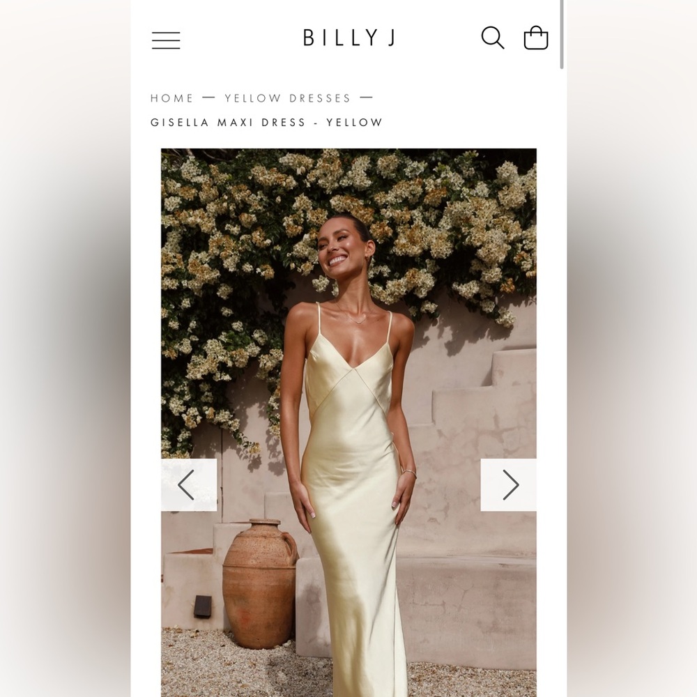 Billy j butter yellow dress